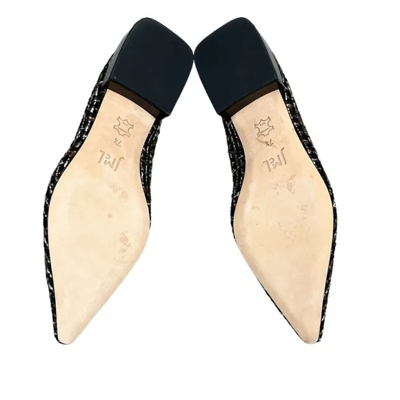 J. McLaughlin Cheryl Tweed Block Heel Pointed Toe Pump Shoes