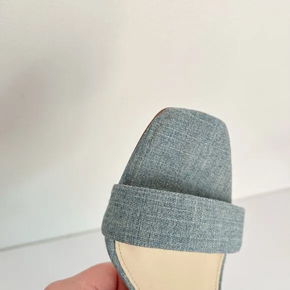 J. Mclaughlin Esme Denim Block Heels Blue Size 8.5
