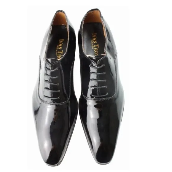 Jaca Italian Black Pattern Oxford Mens Shoes