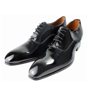 Jaca Italian Black Pattern Oxford Mens Shoes