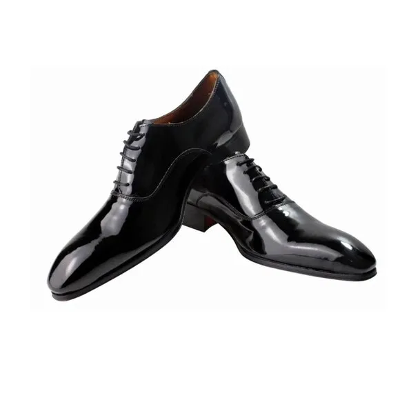 Jaca Italian Black Pattern Oxford Mens Shoes