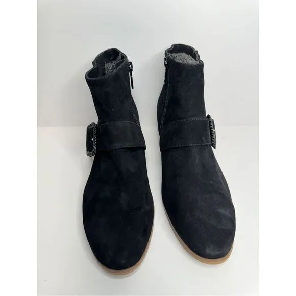 Jack Rogers Boots Women's Izzie Size 8.5 Black Block Heel Ankle Booties