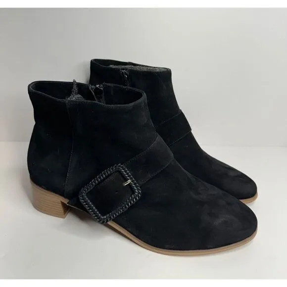 Jack Rogers Boots Women's Izzie Size 8.5 Black Block Heel Ankle Booties