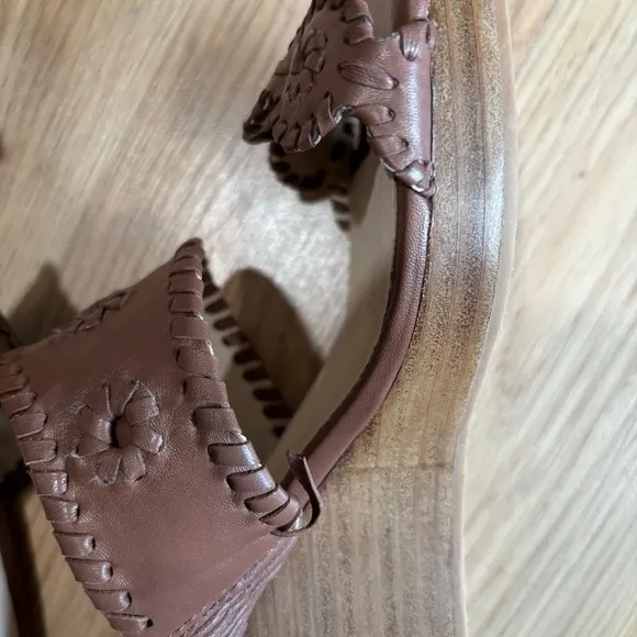 Jack Rogers Leather Wedge Sandals Caroline