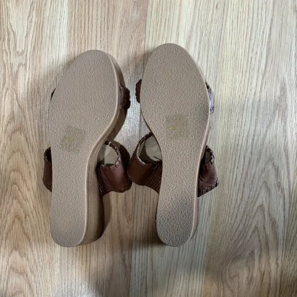 Jack Rogers Leather Wedge Sandals Caroline
