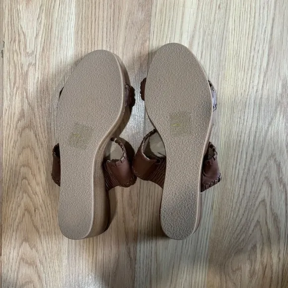 Jack Rogers Leather Wedge Sandals Caroline