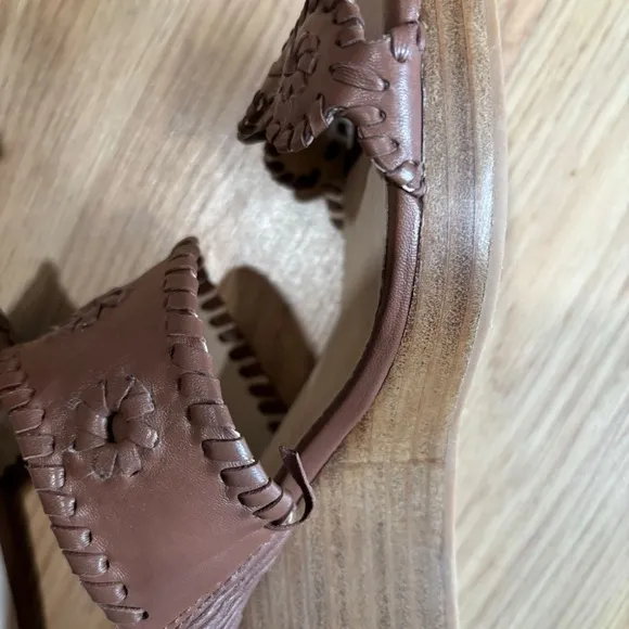 Jack Rogers Leather Wedge Sandals Caroline