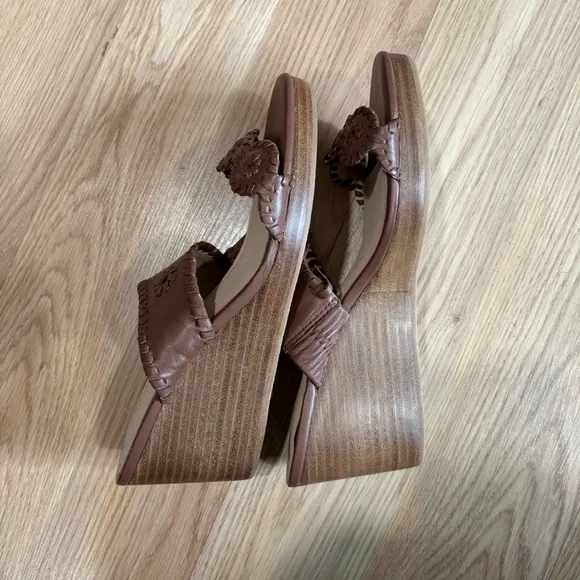 Jack Rogers Leather Wedge Sandals Caroline