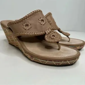 Jack Rogers Marbella Rainbow Wedge Sandals Size 8