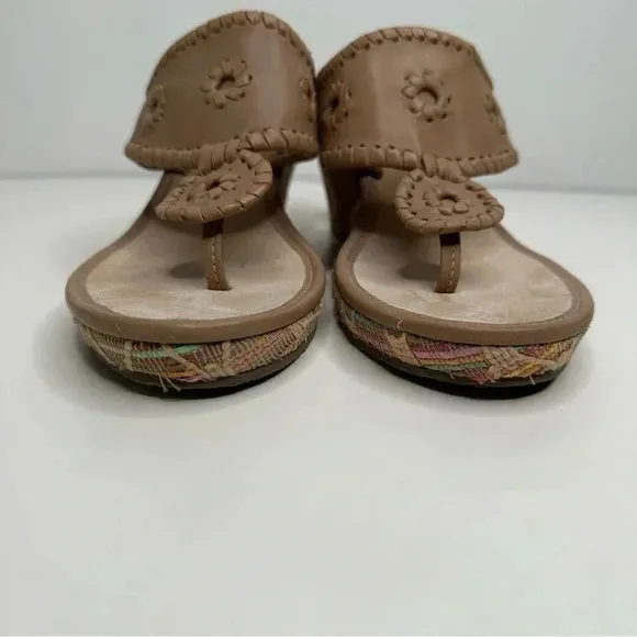 Jack Rogers Marbella Rainbow Wedge Sandals Size 8