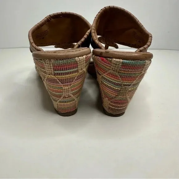Jack Rogers Marbella Rainbow Wedge Sandals Size 8