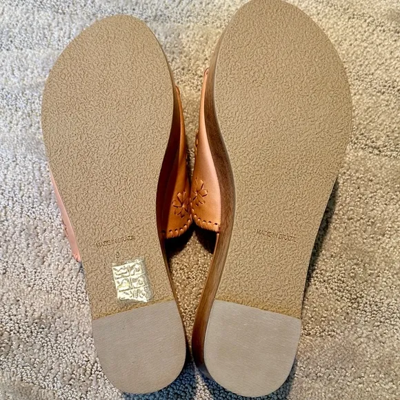 🐕Jack Rogers Rory Caramel Wedge Sandals - Size 9 - NWT🐕