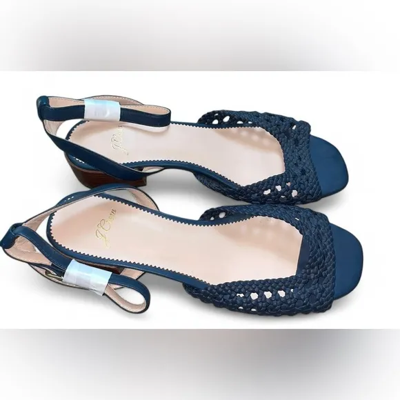 Jcrew blue woven sandals in size 8. New