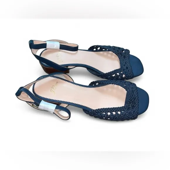 Jcrew blue woven sandals in size 8. New