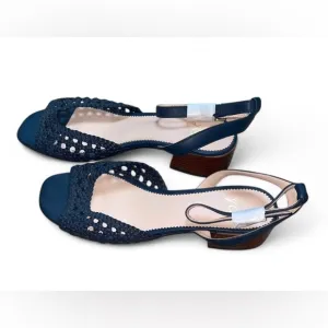 Jcrew blue woven sandals in size 8. New