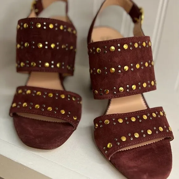 J.Crew Womens Stella Bright Ruby Slingbacks Size 7.5