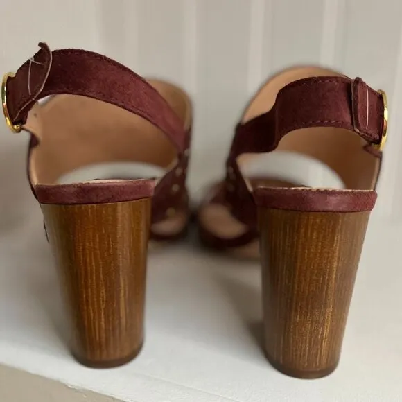 J.Crew Womens Stella Bright Ruby Slingbacks Size 7.5