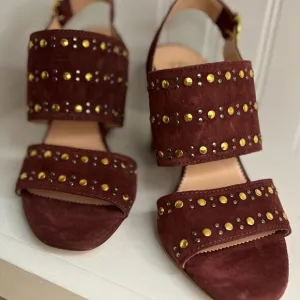 J.Crew Womens Stella Bright Ruby Slingbacks Size 7.5