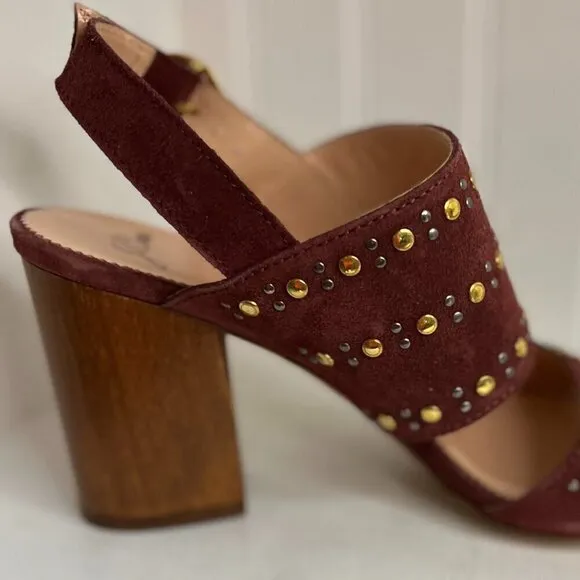J.Crew Womens Stella Bright Ruby Slingbacks Size 7.5