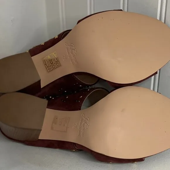 J.Crew Womens Stella Bright Ruby Slingbacks Size 7.5
