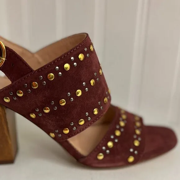 J.Crew Womens Stella Bright Ruby Slingbacks Size 7.5
