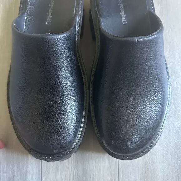 Jeffrey Campbell Clogge Mule Jellies Womens 8 Black Platform Slide On Shoe