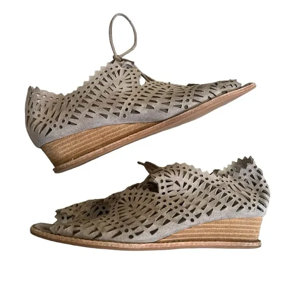 Jeffrey Campbell Cut Out Lace Up Sandals Sz 8.5