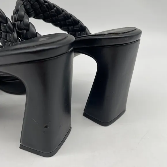 Jeffrey Campbell Delicacy Braided Platform Sandal in Black size 9.5