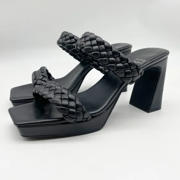 Jeffrey Campbell Delicacy Braided Platform Sandal in Black size 9.5