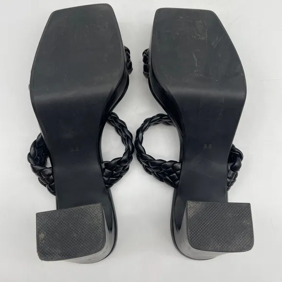 Jeffrey Campbell Delicacy Braided Platform Sandal in Black size 9.5