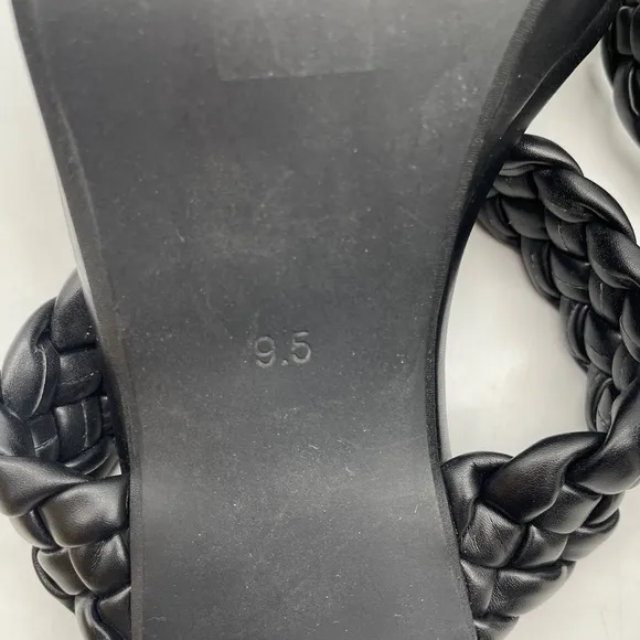 Jeffrey Campbell Delicacy Braided Platform Sandal in Black size 9.5