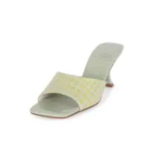 Jeffrey Campbell Green Stone Patent Mr Big Heeled Sandals Sz 9