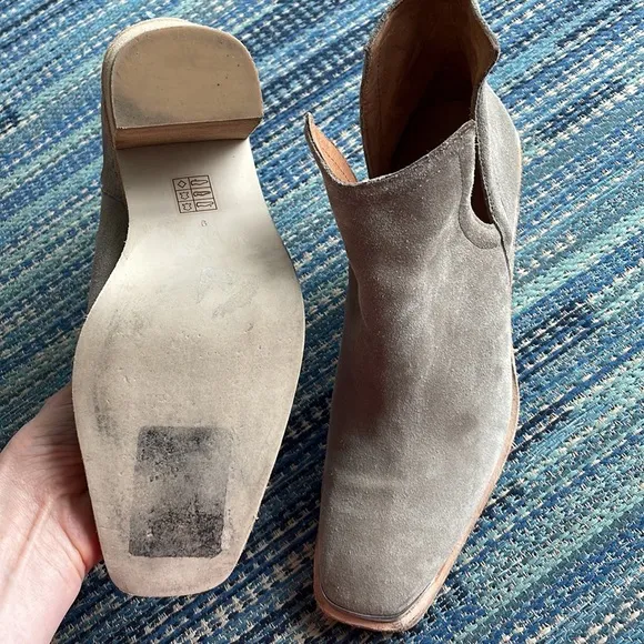 Jeffrey Campbell Leather Block Heel Ankle Western Boots size 9