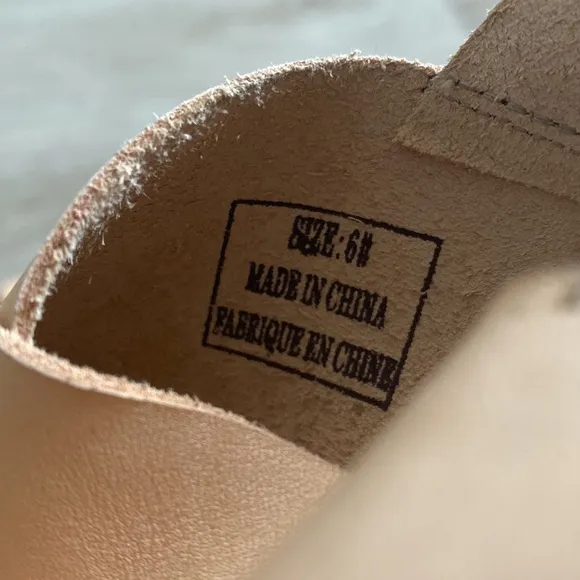 JEFFREY CAMPBELL Nude Leather Wedge Sandals