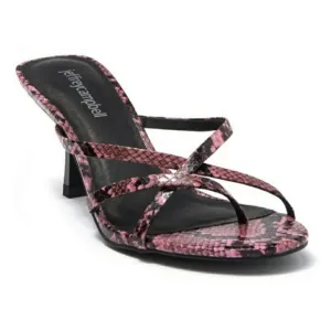 Jeffrey Campbell Pink Snake Slides Mule Sandals