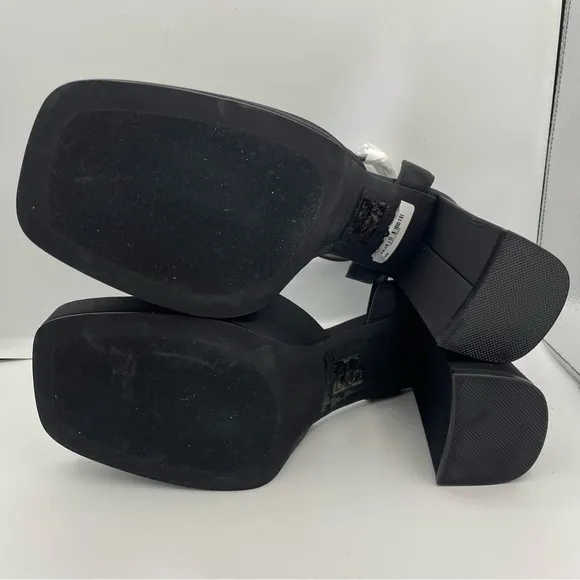 Jeffrey Campbell platform ankle strap black heel sandals women Size 9.5