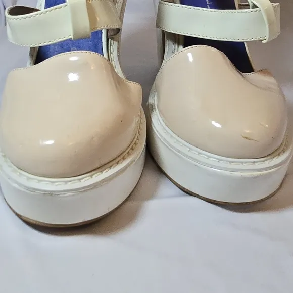 Jeffrey Campbell Platform Chunky Heel Round Toe Ankle Strap Shoes, sz 10