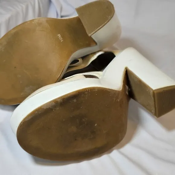 Jeffrey Campbell Platform Chunky Heel Round Toe Ankle Strap Shoes, sz 10