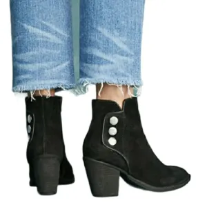 Jeffrey Campbell - Roshana Black Suede Ankle Boots