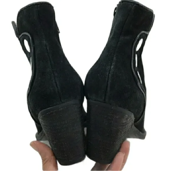 Jeffrey Campbell - Roshana Black Suede Ankle Boots