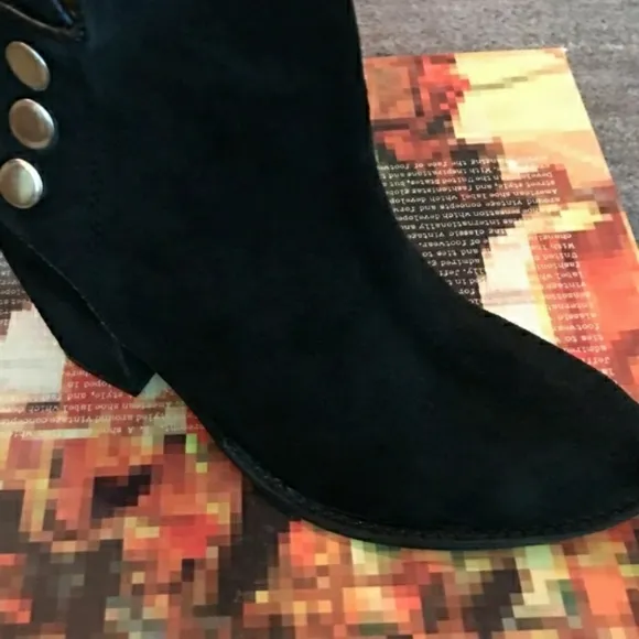 Jeffrey Campbell - Roshana Black Suede Ankle Boots