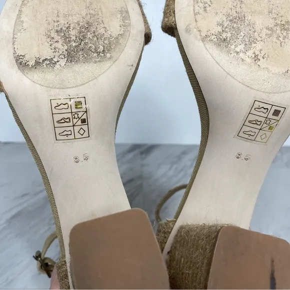 Jeffrey Campbell Rowboat Jute Wrapped Heeled Sandal 8 1/2