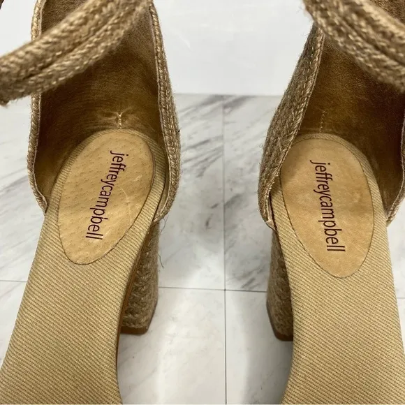 Jeffrey Campbell Rowboat Jute Wrapped Heeled Sandal 8 1/2