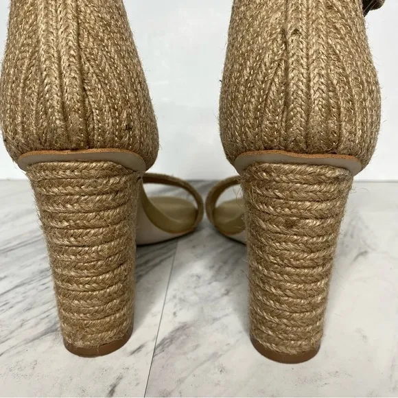 Jeffrey Campbell Rowboat Jute Wrapped Heeled Sandal 8 1/2