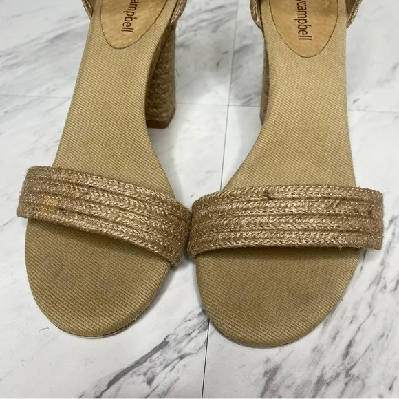 Jeffrey Campbell Rowboat Jute Wrapped Heeled Sandal 8 1/2