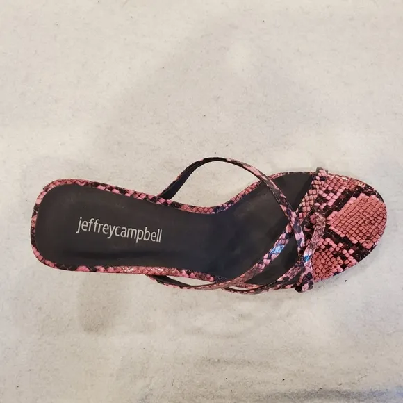 Jeffrey Campbell Sandals Pink Snake Slides Mule