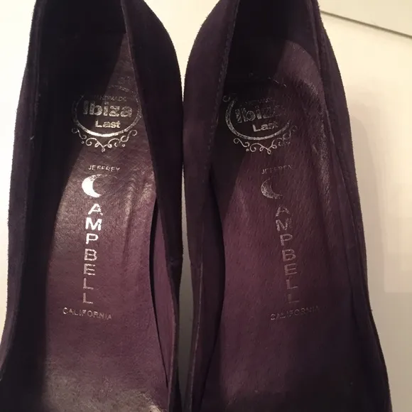 JEFFREY CAMPBELL SHOES HEELS PUMPS PURPLE SUEDE LEATHER Size 8