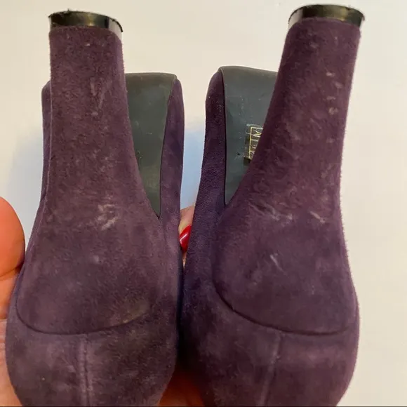 JEFFREY CAMPBELL SHOES HEELS PUMPS PURPLE SUEDE LEATHER Size 8
