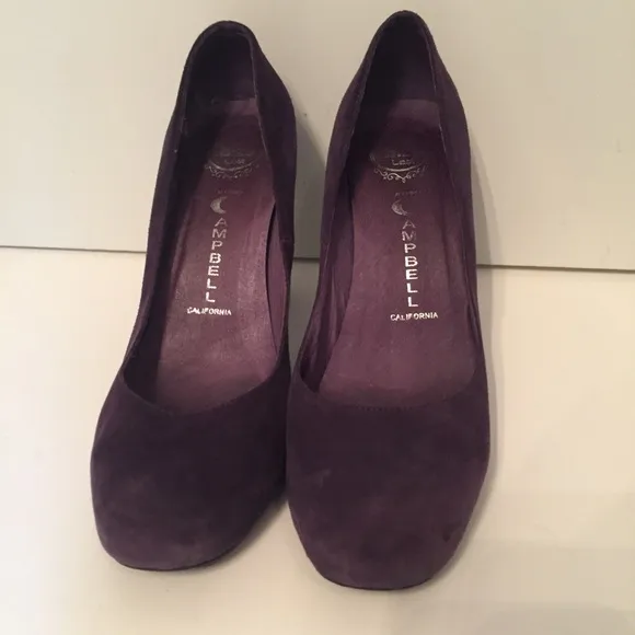 JEFFREY CAMPBELL SHOES HEELS PUMPS PURPLE SUEDE LEATHER Size 8