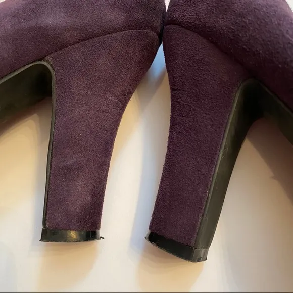 JEFFREY CAMPBELL SHOES HEELS PUMPS PURPLE SUEDE LEATHER Size 8